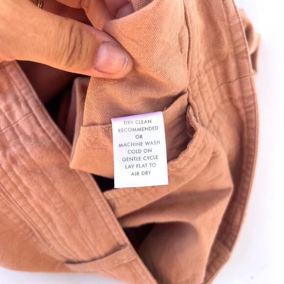 Apiece Apart Merida High Waisted Wide Leg Pants Pink Clay Cotton Size 4 - Picture 9 of 10